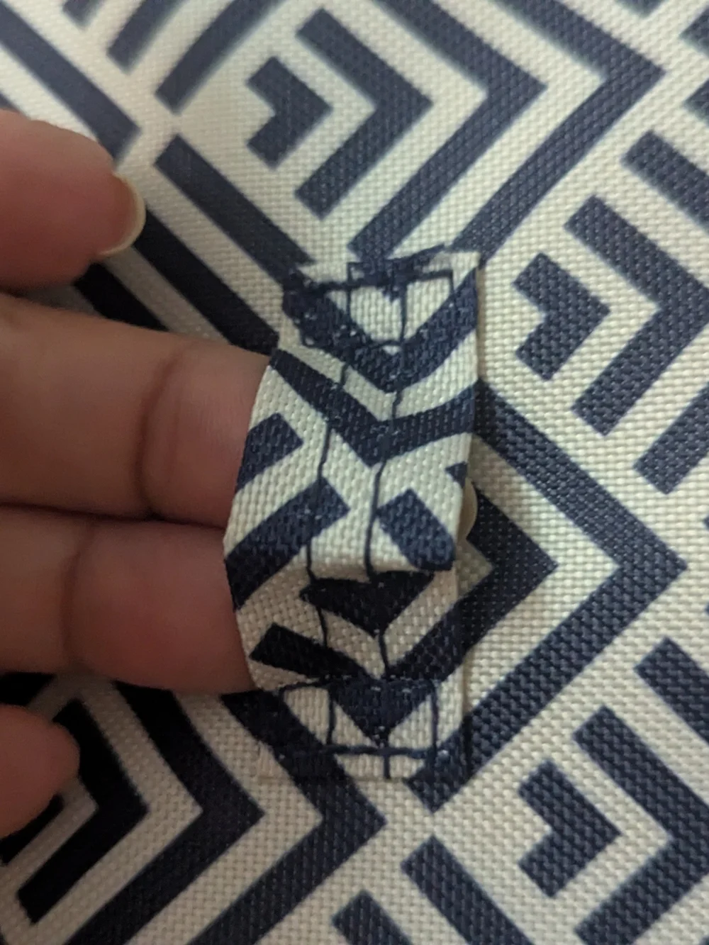 Navy and White Lunch Bag